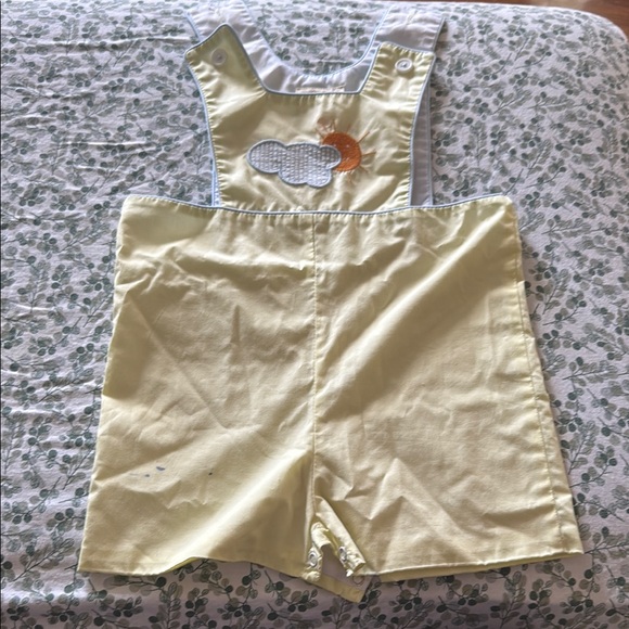 The Beaufort Bonnet Company Other - Beaufort Bonnet Company - toddler overalls w/ cloud & sun design 18 - 24 months